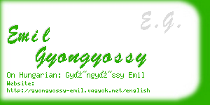 emil gyongyossy business card